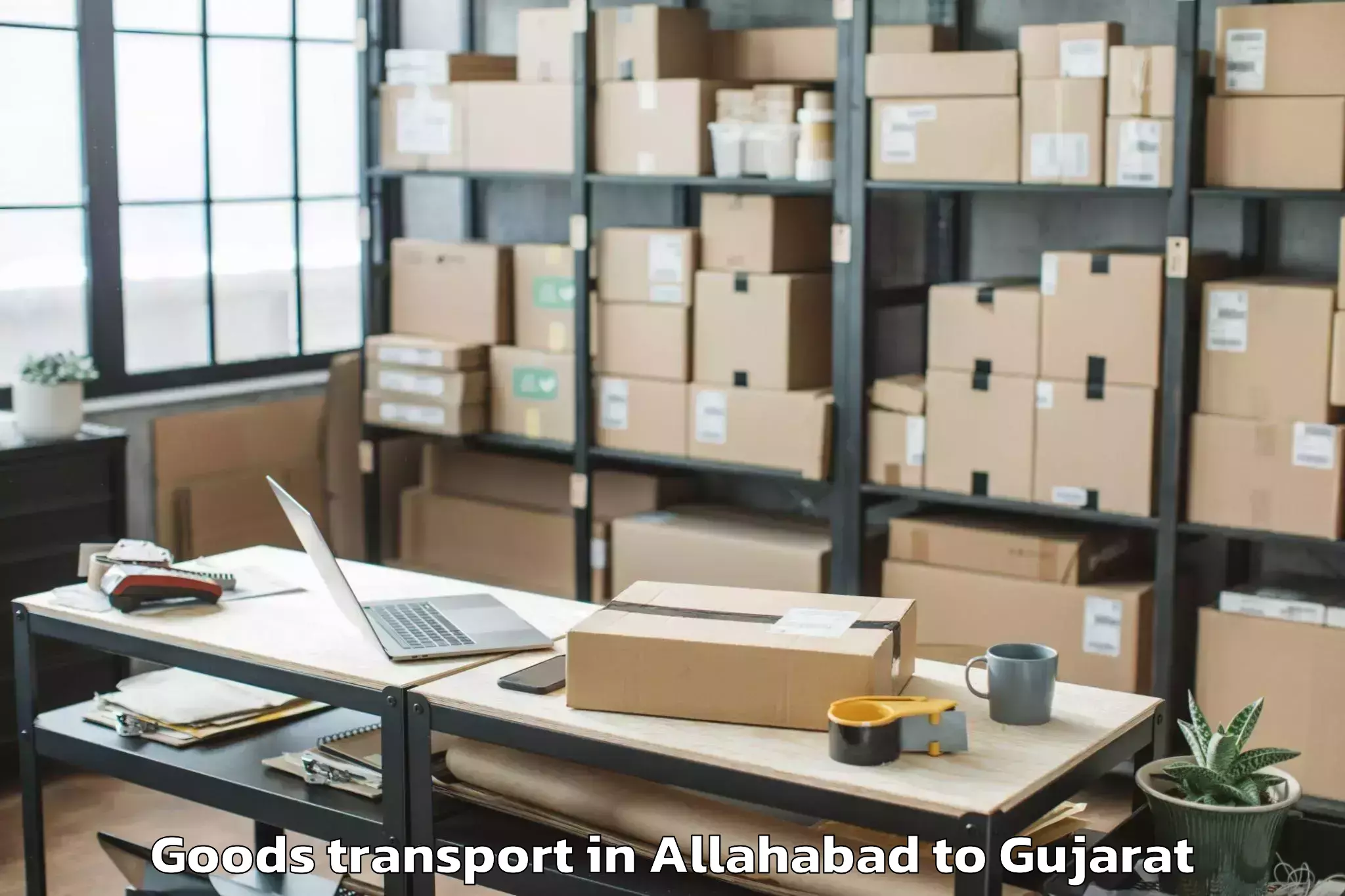 Book Your Allahabad to Vaghodia Goods Transport Today